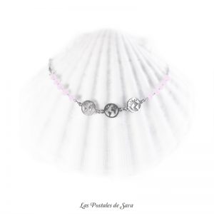 Pulsera 3 Mapas Rosa