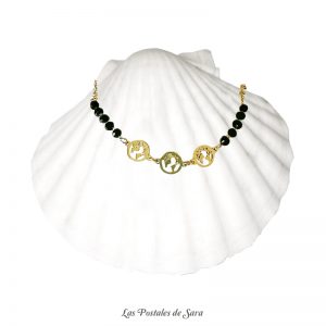 Pulsera 3 Mapas Dorado y Negro