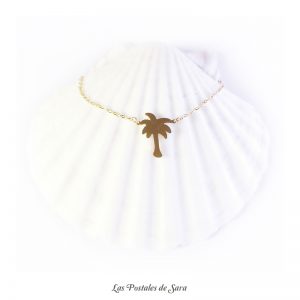 Collar Palmera dorado