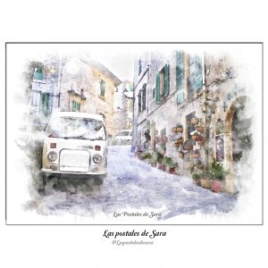 Postal volkswagen hippie, Mallorca