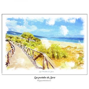 Postal Cádiz, Tarifa, Playa de Bolonia