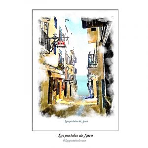 Postal calles de Peñiscola, Castellón