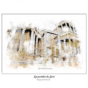 Postal Mérida, Teatro Romano