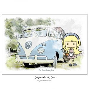 Postal camper, de viaje sobre ruedas