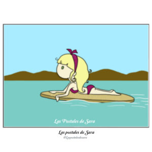 Postal surfer Las Postales de Sara